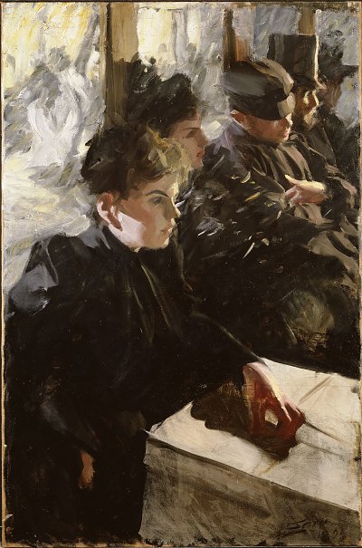 Omnibus von Anders Zorn als Kunstdruck auf Leinwand
