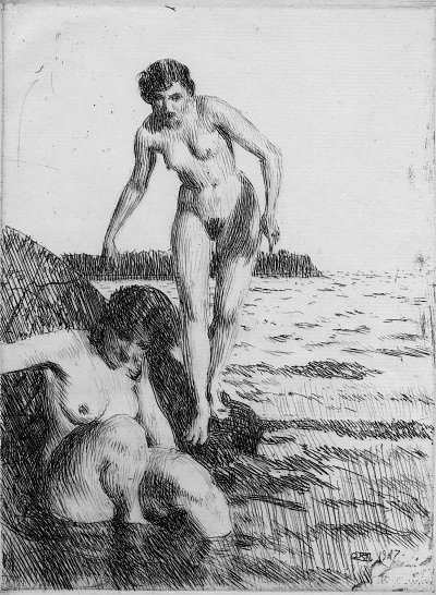On Hemso Island von Anders Zorn als Kunstdruck auf Leinwand