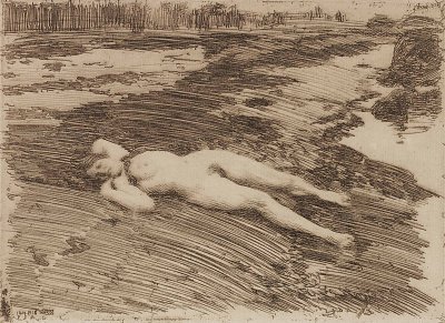 On the sands von Anders Zorn als Kunstdruck auf Leinwand