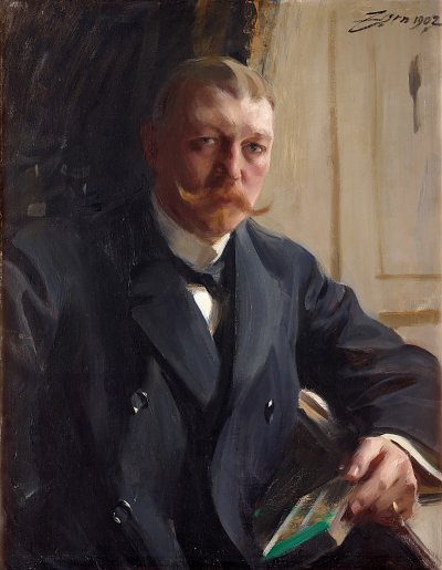 Portrait of Franz Heiss von Anders Zorn als Kunstdruck auf Leinwand