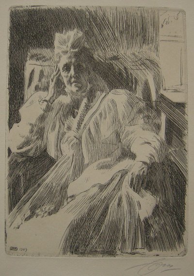 Queen Sophia von Anders Zorn als Kunstdruck auf Leinwand