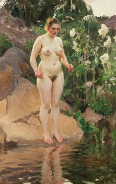 Skaergardsblomster von Anders Zorn als Kunstdruck auf Leinwand