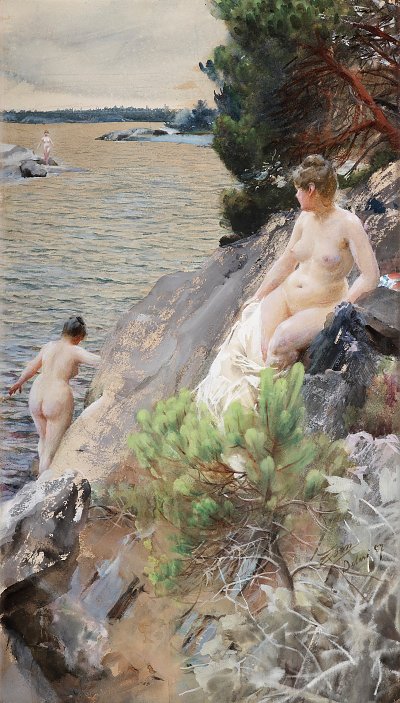 Sommar von Anders Zorn als Kunstdruck auf Leinwand