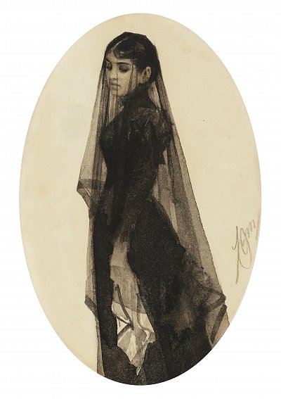 The widow Kunstdruck
