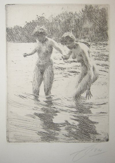Two Bathers Kunstdruck