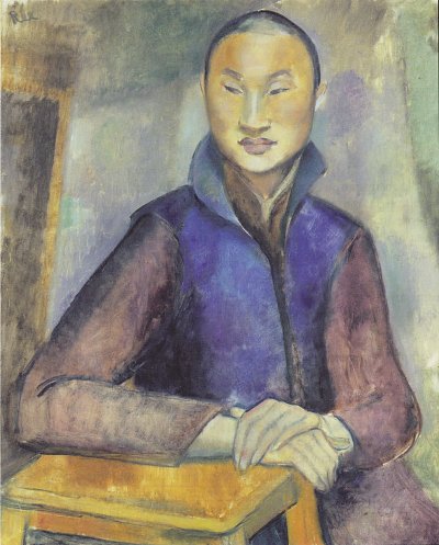Junger Chinese von Anita Rée als Kunstdruck auf Leinwand