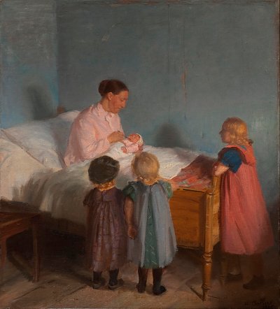Little Brother von Anna Ancher als Kunstdruck auf Leinwand