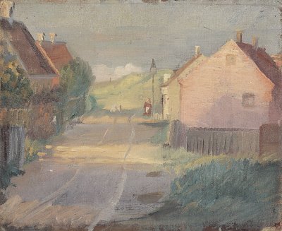 Osterbyvej in Skagen von Anna Ancher als Kunstdruck auf Leinwand