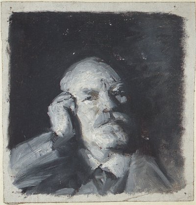 Portraet Michael Ancher von Anna Ancher als Kunstdruck auf Leinwand