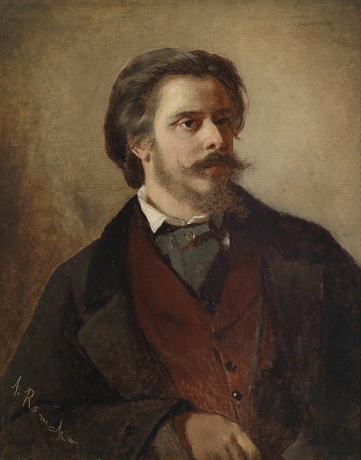 Bildnis des Malers Berthold Winder von Anton Romako als Kunstdruck auf Leinwand