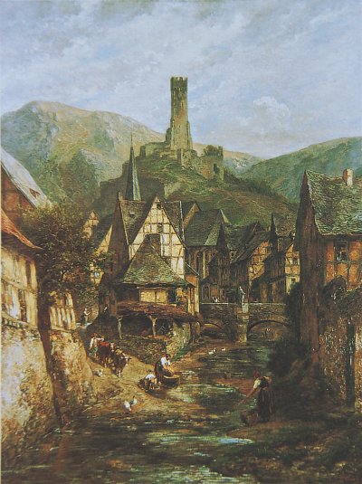 Monreal in der Vordereifel von Anton Burger als Kunstdruck auf Leinwand