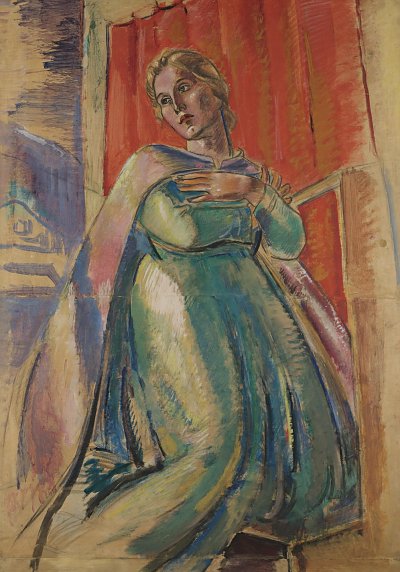 Maria Verkündigung von Anton Faistauer als Kunstdruck auf Leinwand