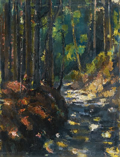 Waldweg von Anton Faistauer als Kunstdruck auf Leinwand
