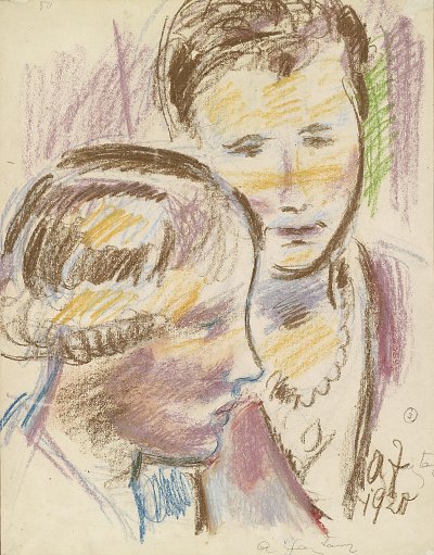 Zwei Frauen von Anton Faistauer als Kunstdruck auf Leinwand