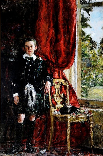 Il giovane golfista von Antonio Mancini als Kunstdruck auf Leinwand