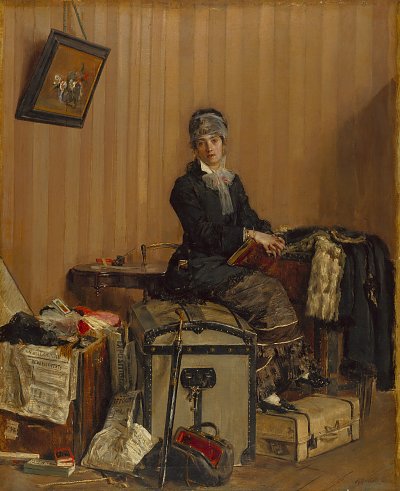 The Customs von Antonio Mancini als Kunstdruck auf Leinwand