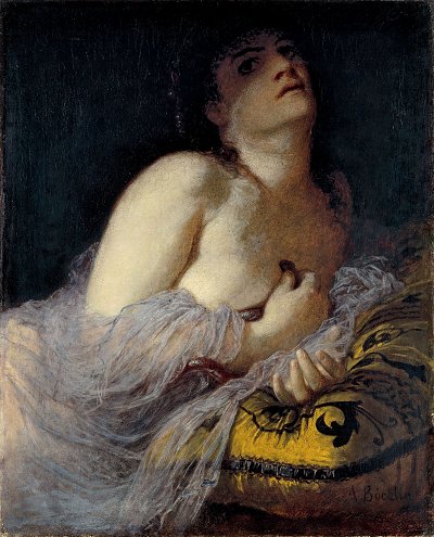 Cleopatra sterbend von Arnold Boecklin als Kunstdruck auf Leinwand