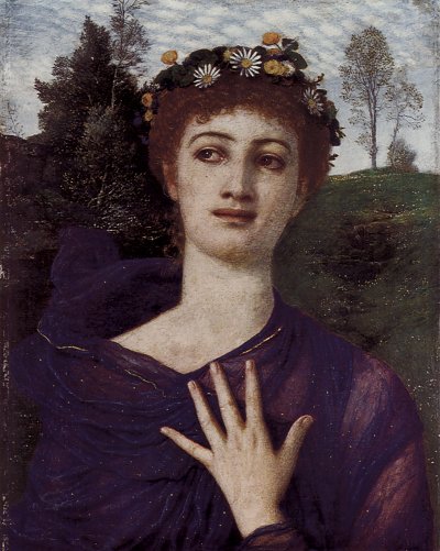 Fruehling von Arnold Boecklin als Kunstdruck auf Leinwand