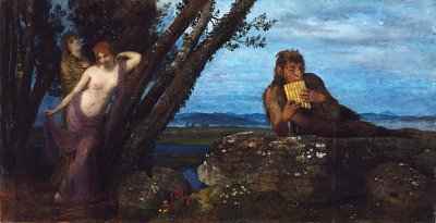 Fruehlings Abend von Arnold Boecklin als Kunstdruck auf Leinwand