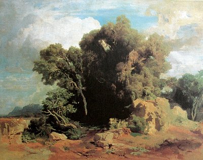 Landschaft aus dem Pontinischen Sümpfen von Arnold Boecklin als Kunstdruck auf Leinwand