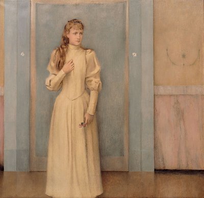 Porträt von Marguerite Landuyt von Arnold Boecklin als Kunstdruck auf Leinwand