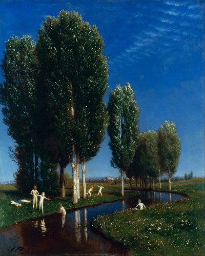 Sommer Tag von Arnold Boecklin als Kunstdruck auf Leinwand
