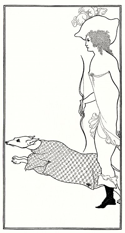 Atalanta with a Hound von Aubrey Beardsley als Kunstdruck auf Leinwand