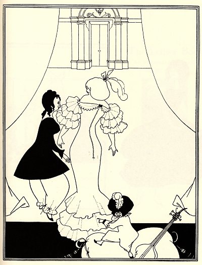 Ballet of marionettes iii von Aubrey Beardsley als Kunstdruck auf Leinwand