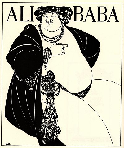 Cover design for ali baba von Aubrey Beardsley als Kunstdruck auf Leinwand