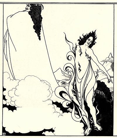 Das rheingold von Aubrey Beardsley als Kunstdruck auf Leinwand