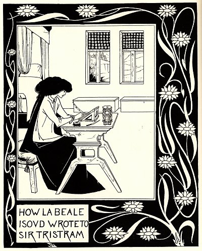 How la beale isoud wrote to sir tristram von Aubrey Beardsley als Kunstdruck auf Leinwand