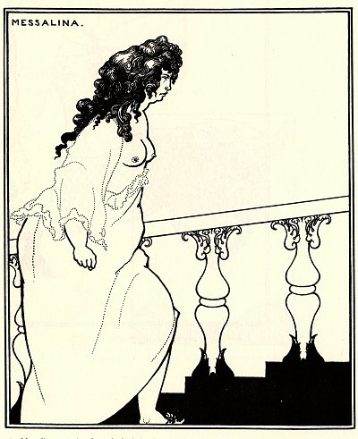 Messalina returning from the bath von Aubrey Beardsley als Kunstdruck auf Leinwand