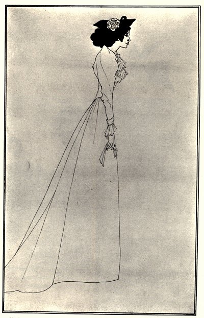 Mrs patrick campbell von Aubrey Beardsley als Kunstdruck auf Leinwand