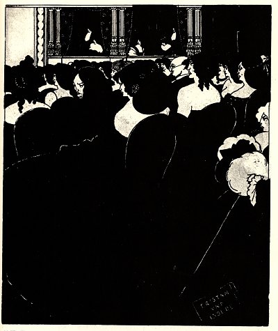 The wagnerites von Aubrey Beardsley als Kunstdruck auf Leinwand