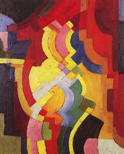 Farbige Formen 3 von August Macke als Kunstdruck auf Leinwand