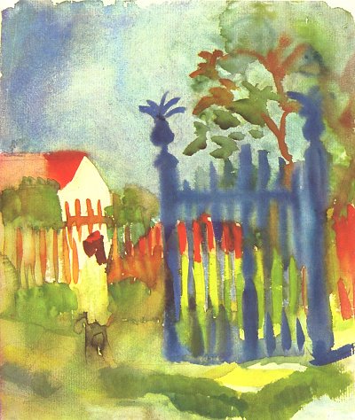 Gartentor von August Macke als Kunstdruck auf Leinwand