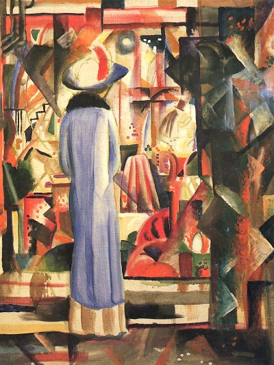 Grosses helles Schaufenster von August Macke als Kunstdruck auf Leinwand