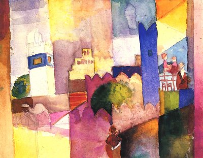 Kairouan 3 von August Macke als Kunstdruck auf Leinwand