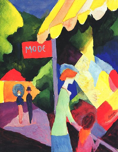 Modefenster von August Macke als Kunstdruck auf Leinwand