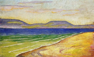 Morgenstimmung am Tegernsee von August Macke als Kunstdruck auf Leinwand