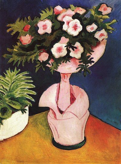 Rosa Azalee 2 von August Macke als Kunstdruck auf Leinwand