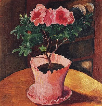 Rosa Azalee von August Macke als Kunstdruck auf Leinwand