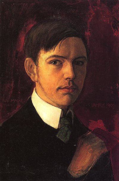 SelbstPortrait von August Macke als Kunstdruck auf Leinwand