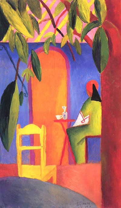Tuerkisches Cafe 3 von August Macke als Kunstdruck auf Leinwand