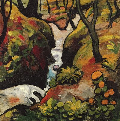 Waldbach von August Macke als Kunstdruck auf Leinwand