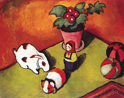 Walterchens Spielsachen von August Macke als Kunstdruck auf Leinwand