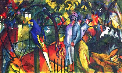 Zoologischer Garten 1 von August Macke als Kunstdruck auf Leinwand