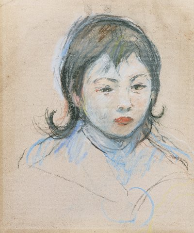 Portraiet d enfant von Berthe Morisot als Kunstdruck auf Leinwand
