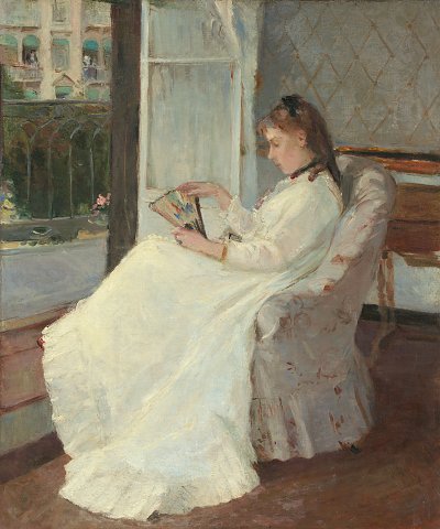 The Artist s Sister at a Window von Berthe Morisot als Kunstdruck auf Leinwand