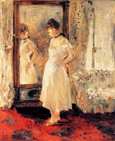 The cheval glass von Berthe Morisot als Kunstdruck auf Leinwand
